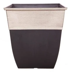'Hendrix' Tall Square Planter 43cm (17in) Champagne Top